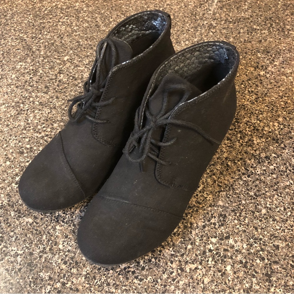 Call It Spring Wedge Booties Euc - image 1